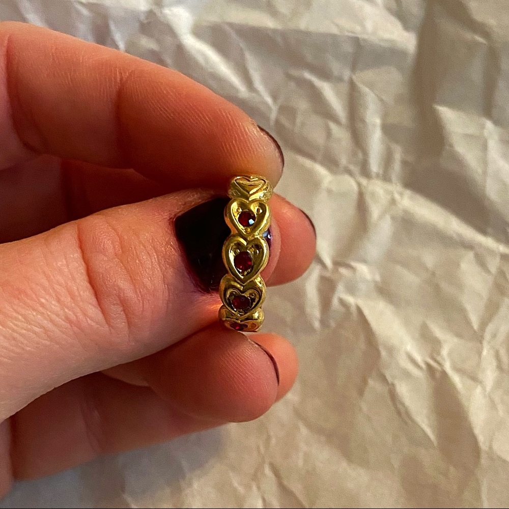 Vintage Ruby Heart Ring